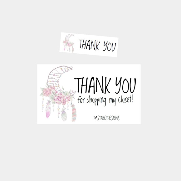 36. Dream Catcher Personalized Package Insert Cards | Stickers Combo - Picture 1 of 2